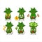 Celery cartoon character with cute emoticon bring money