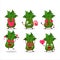 Celery cartoon character with love cute emoticon