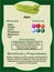 Celery infographic label Health benefits in spanish