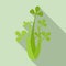 Celery leaves icon, flat style