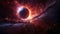 Celestial Catastrophe: An Exploding Planet Amidst Cosmic Serenity