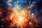 celestial collision of stars and galaxies, exploding in a dazzling display of cosmic fireworks