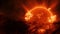 Celestial Convergence: Sun Engulfed by Enigmatic Dark Emanation