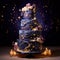 Celestial Euphoria: A Galaxy-Inspired Multi-tiered Wedding Cake