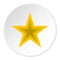 Celestial figure star icon, flat style