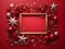 Celestial Greetings: Red Starry Frame for the Holidays