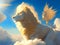 Celestial Guardians: Captivating Cloud, Sky, Sun, and Griffin Art