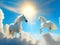 Celestial Harmony: Captivating Cloud, Sky, Sun, and Pegasus Art