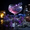 Celestial Lavender Cocktail with Enchanting Floral Elements