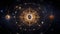 Celestial Mandala: Vibrant Fractal Geometry and Golden Spirals
