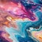 Celestial Marbling: Colors Twisting and Mixing on a Mystic Planet