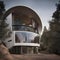 A celestial observatory house with a retractable roof, perfect for stargazing and astronomy
