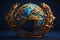 Celestial Odyssey A Global Exploration of Myths Through an Adorned Cosmic Globe