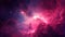 A celestial panorama of the pink galaxy with a twinkling stars, Generative AI