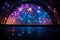 Celestial Splendor: Abstract Planetarium Dome with Sparkling Night Sky