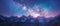 Celestial Symphony Above Alpine Peaks. Concept Nature, Astronomy, Photography, Mountain Peaks,