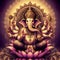 Celestial Symphony: Ganesha\\\'s Resplendent Aura