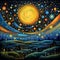 Celestial Tapestry: Stellar Secrets in Crop Circle Form