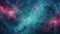 Celestial Teal and Magenta Mystique Cosmic Nebula Pattern