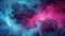 Celestial Teal and Magenta Mystique Cosmic Nebula Pattern