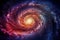 Celestial vista reveals a captivating spiral galaxy amidst countless stars