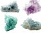 Celestite geode geological crystals collage