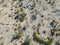 Celia`s Gardens in Quartzsite, Arizona from the air