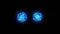 Cell Division of Blue Cell in Dark Background