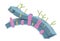 Cell membrane with phospholipids, cholesterol, intrinsic and extrinsic proteins. 3D illustration