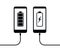 Cell mobile phone battery charging icon