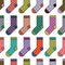 Cell multicolor socks seamless vector pattern