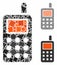 Cell phone Composition Icon of Inequal Parts