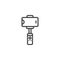 Cell Phone handheld gimbal line icon