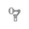 Cell phone handheld gimbal line icon