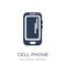 cell phone icon. Trendy flat vector cell phone icon on white bac