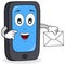 Cell Phone with Mail Character