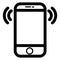 Cell phone and signal icon vector, phone is ringing icon design vector illustration