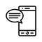 Cell phone vector, Electronic device line icon editable stroke