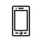 Cell phone vector, Electronic device line icon editable stroke