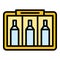 Cellar wine bottle icon vector flat