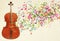 Cello and Colorful Musical Notes