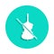 cello icon in badge style. One of Music Instruments collection icon can be used for UI, UX