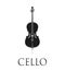 Cello. Isolated On White Background.