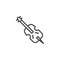 Cello music instrument line icon