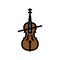 cello orchestra music instrument color icon vector illustration