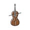 cello orchestra music instrument color icon vector illustration