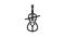 cello orchestra music instrument line icon animation