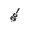 Cello, violin musical instrument vector icon