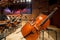 Cellos and Double bass lying on the floor