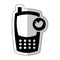 Cellphone with bird device isolated icon